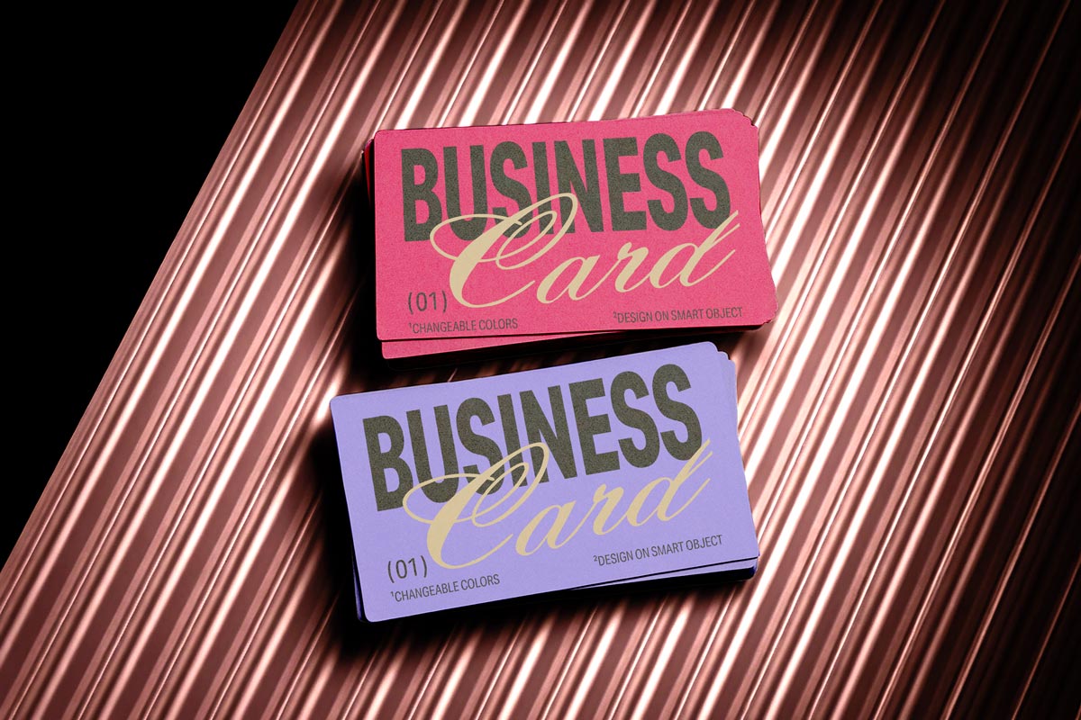 Free Landscape Business Card Mockup