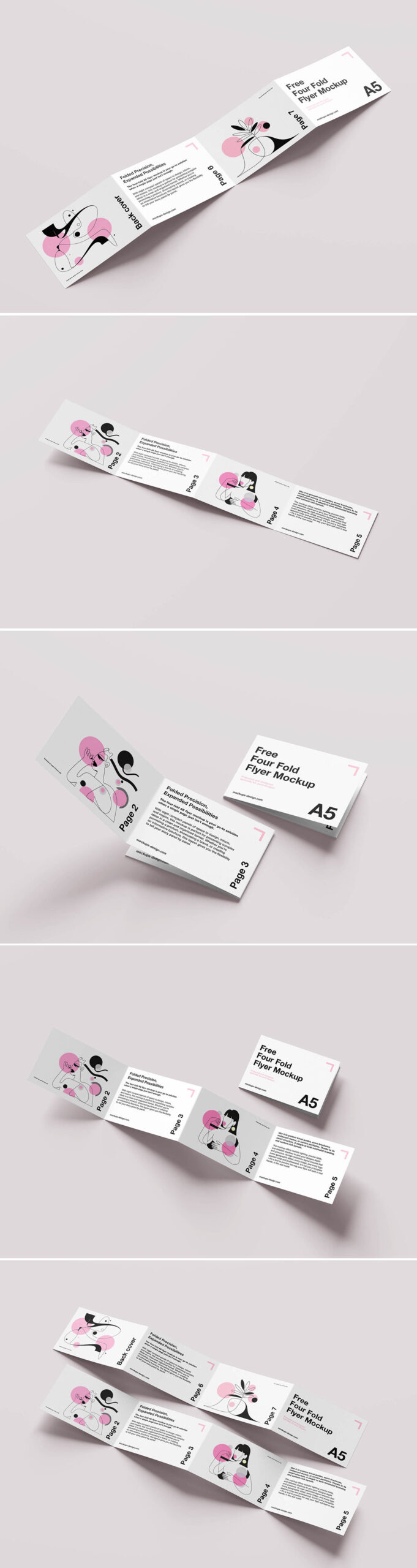 Free Clean Fold Flyer Mockup PSD