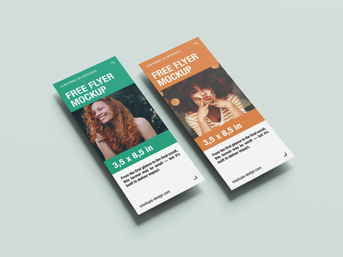 Free Slim Vertical Flyer Mockup PSD