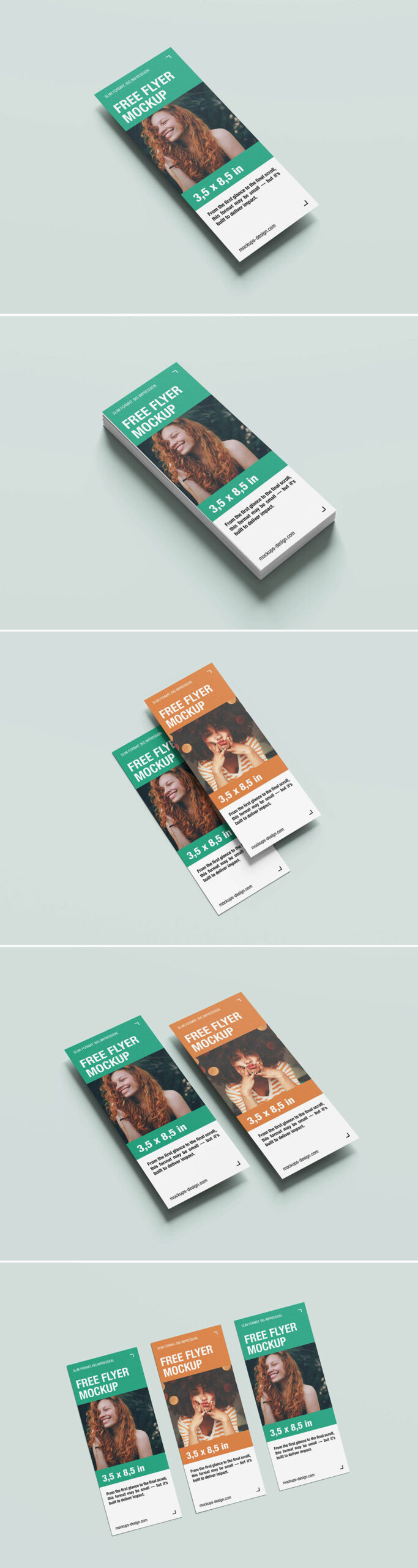 Free Slim Vertical Flyer Mockup PSD