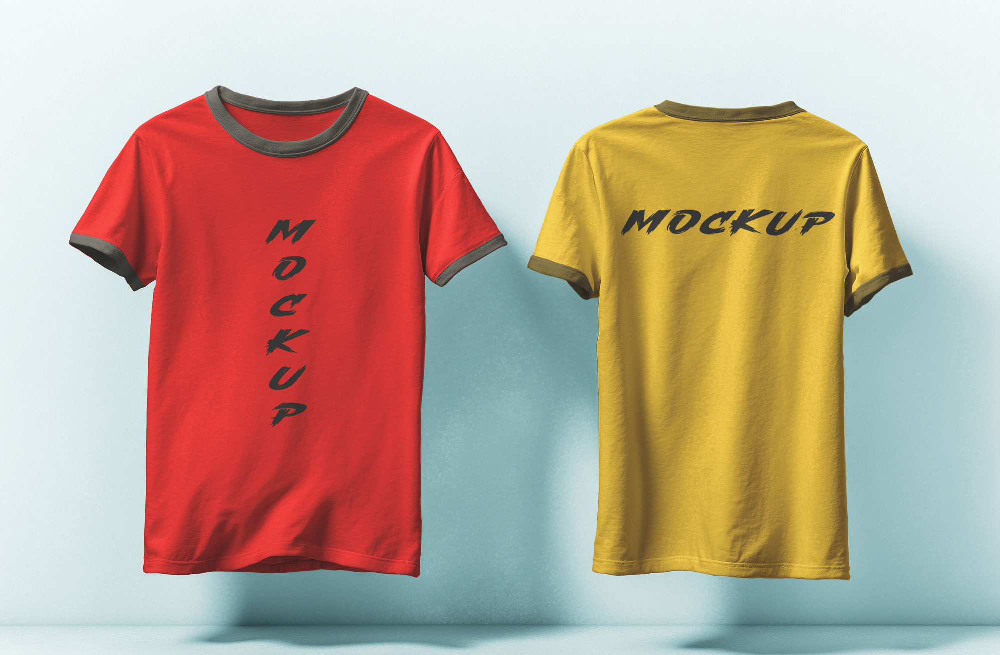 Free Front & Back T-shirt Mockups