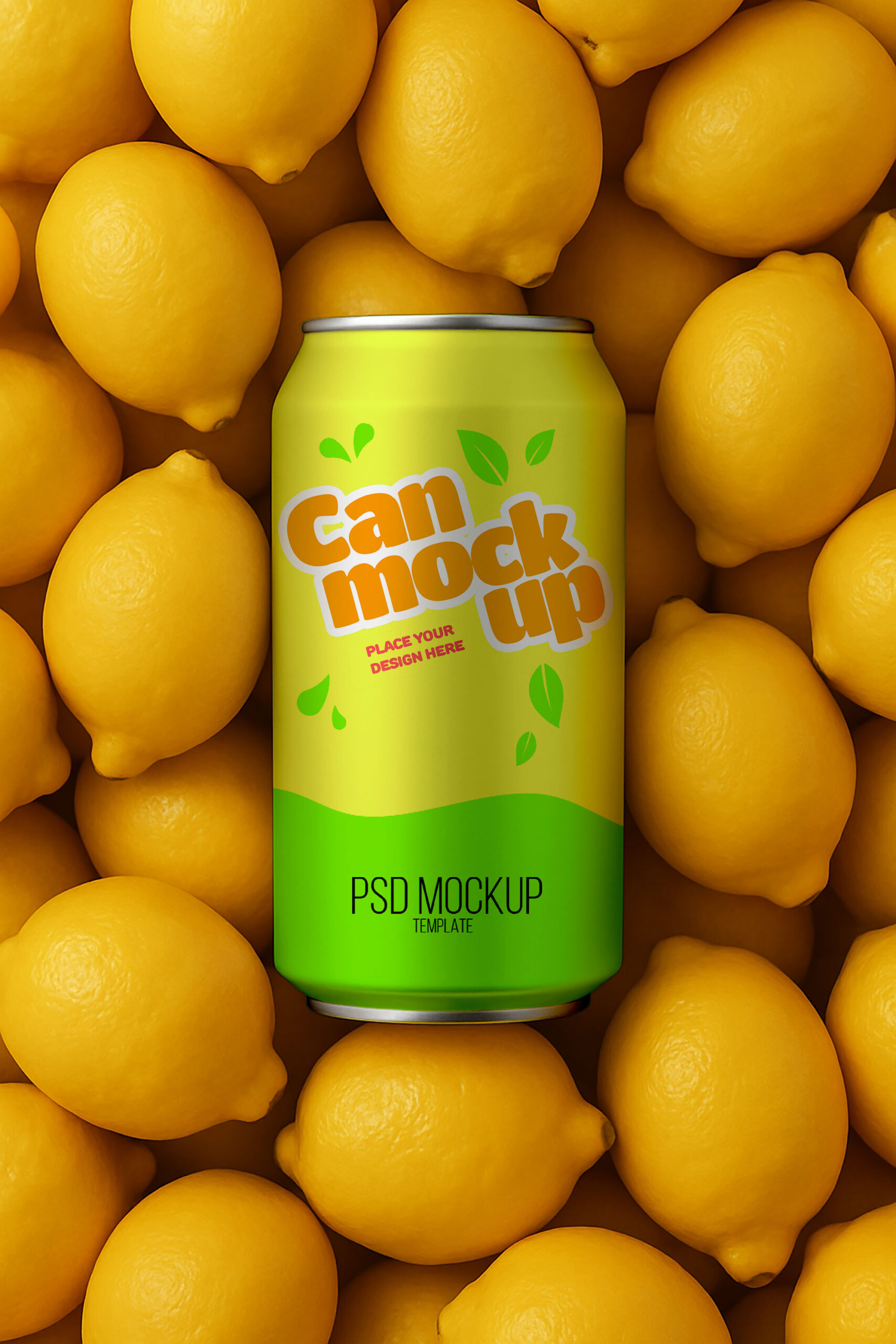 Free Beverage Aluminum Soda Can Mockup