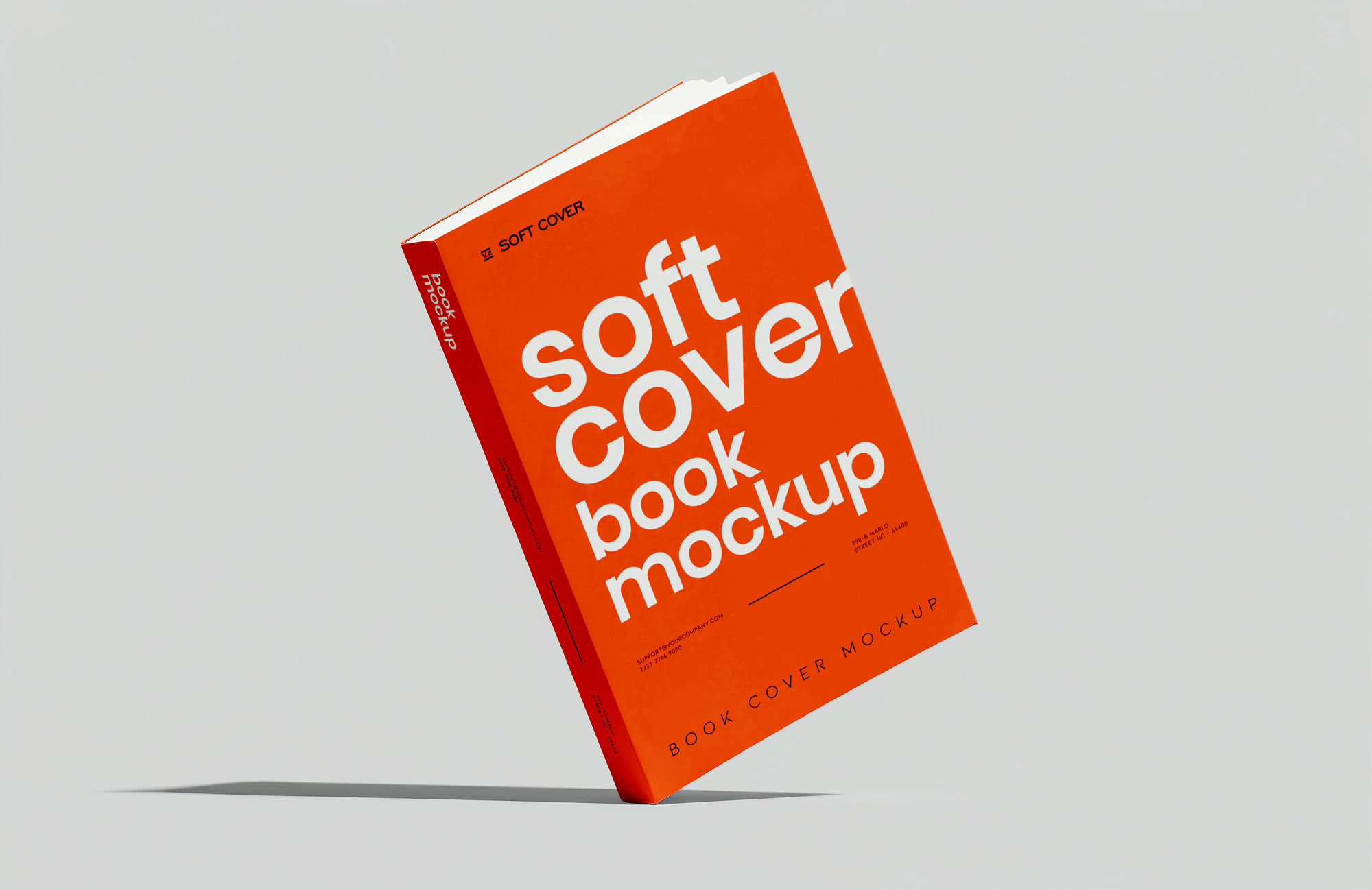Free Front View Book Mockup