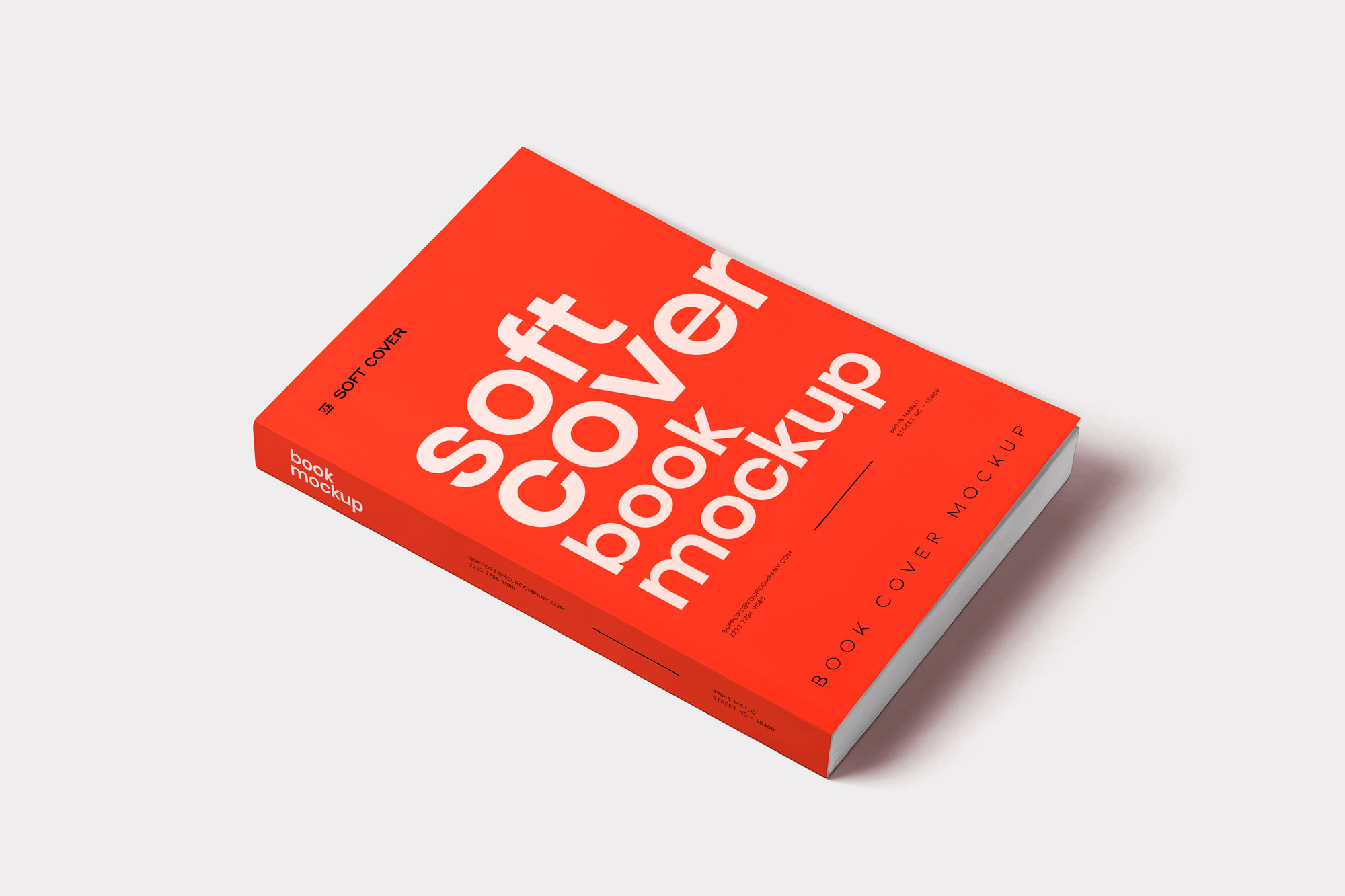 Free Front View Book Mockup