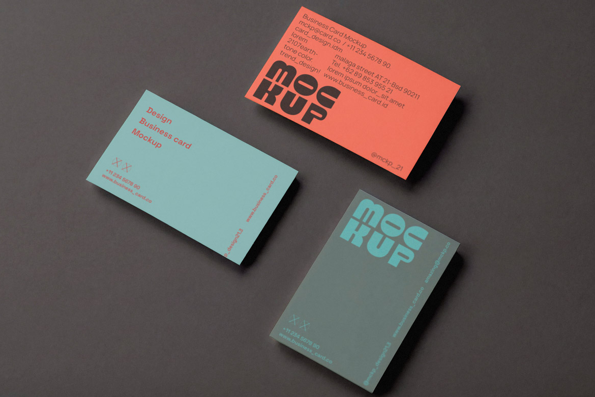 Free Realistic Minimal Business Card Mockup