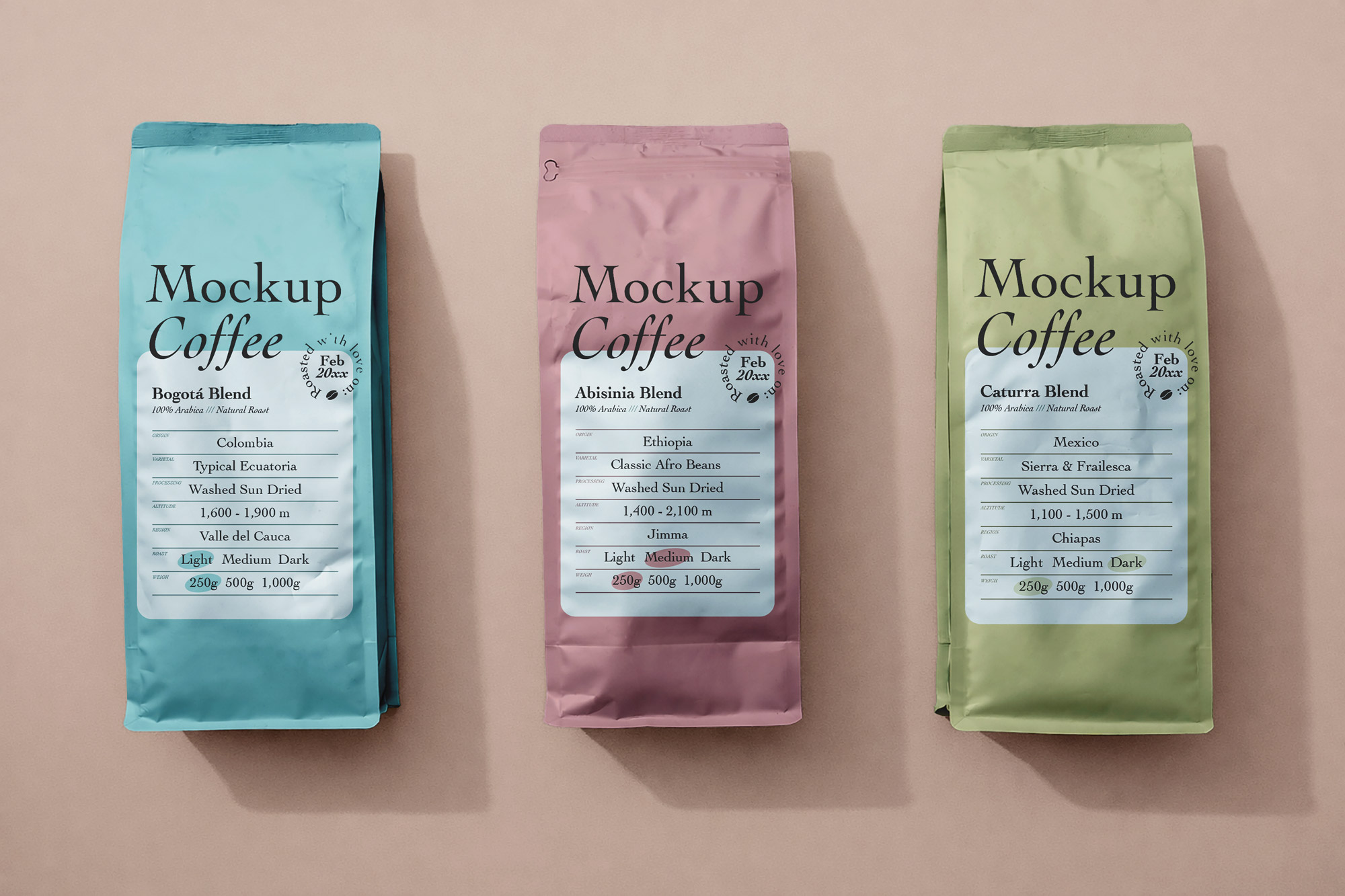 Free Coffee Pouch Mockup