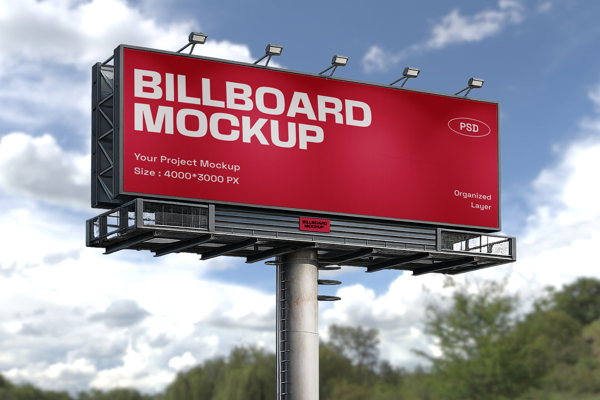Free Outdoor Billboard Mockup
