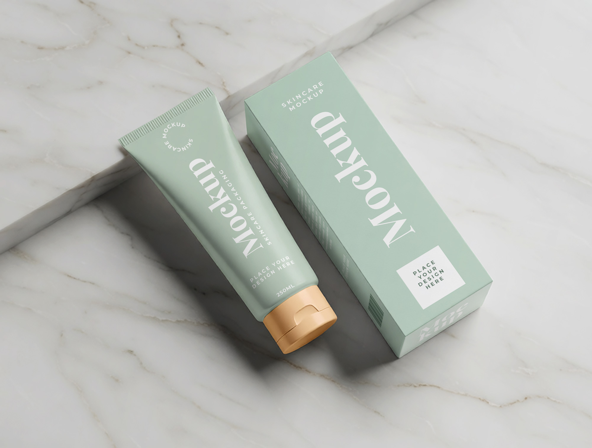 Free Tube & Box Cosmetic Mockup