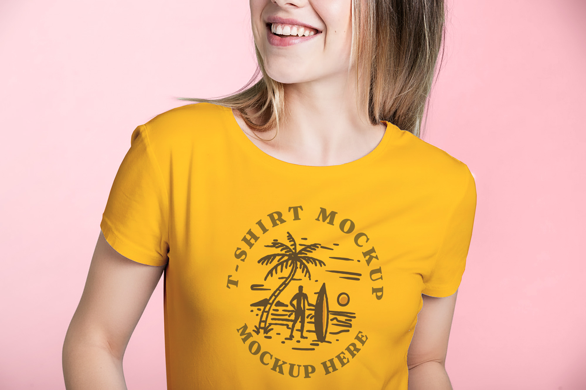 Free Model T-shirt Mockup