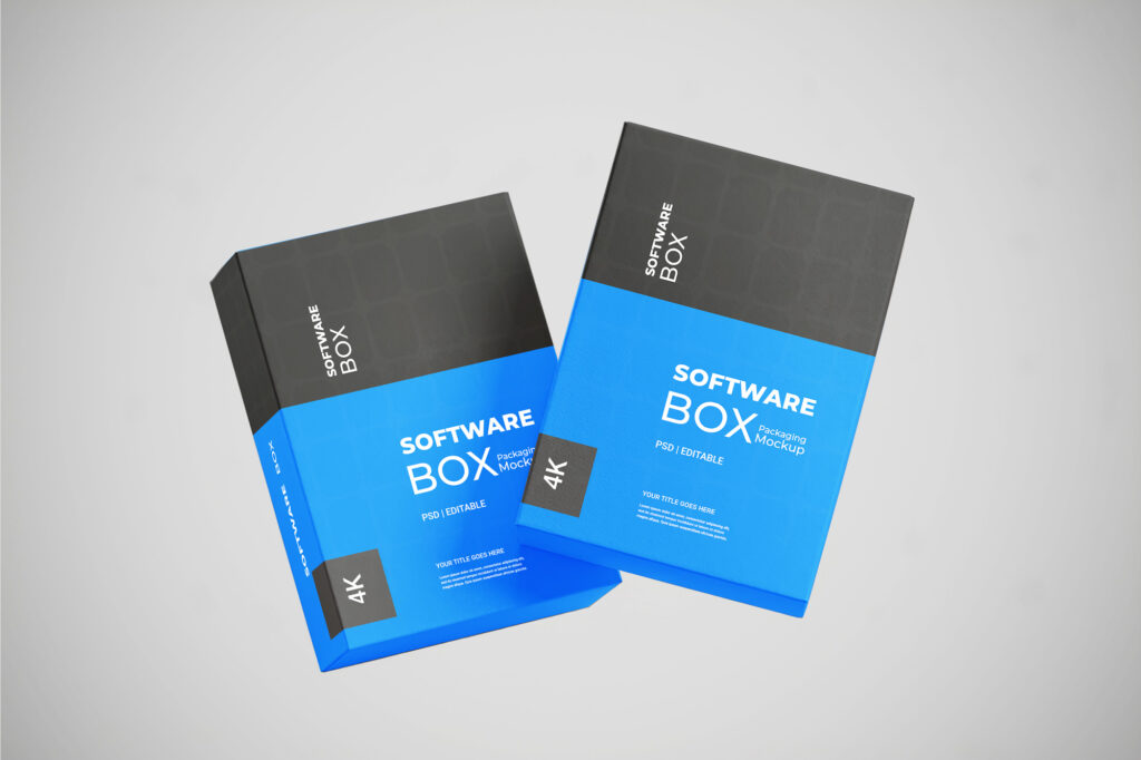 Free Software Box Mockup | Mockupful
