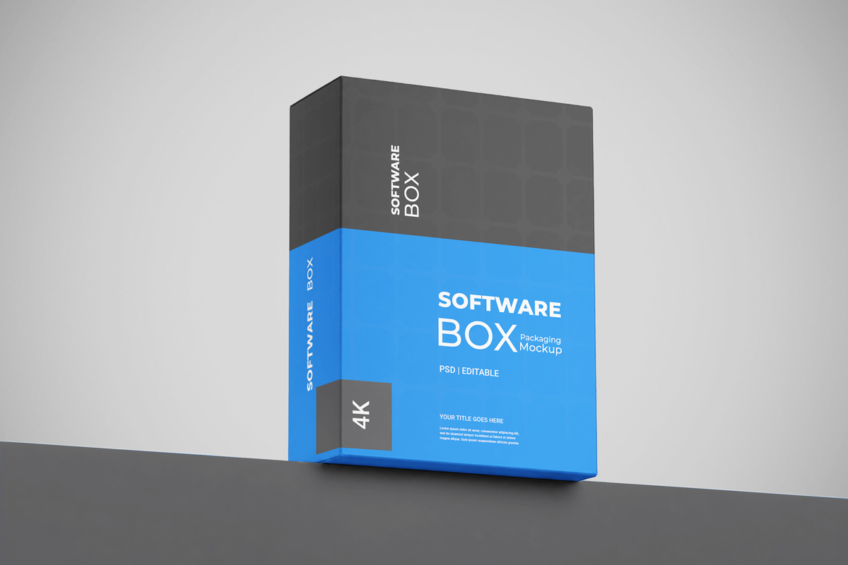 Free Software Box Mockup
