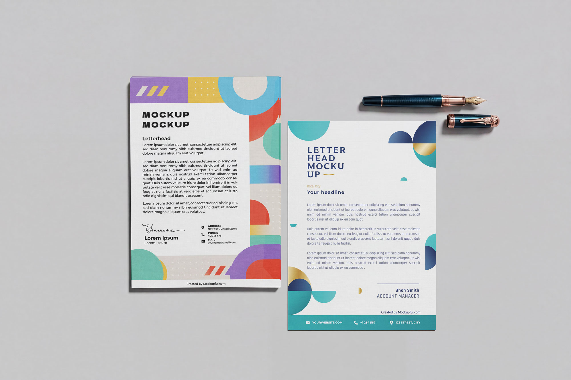Free Letterhead Mockup