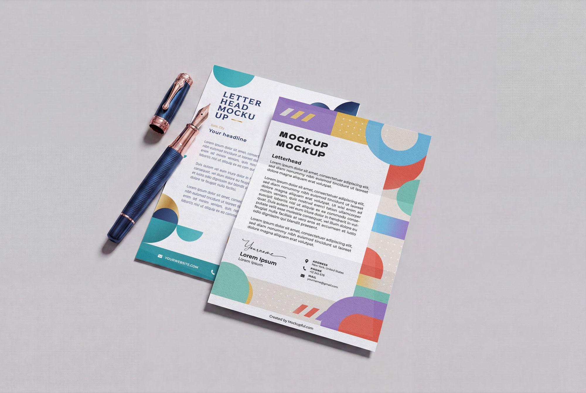 Free Letterhead Mockup