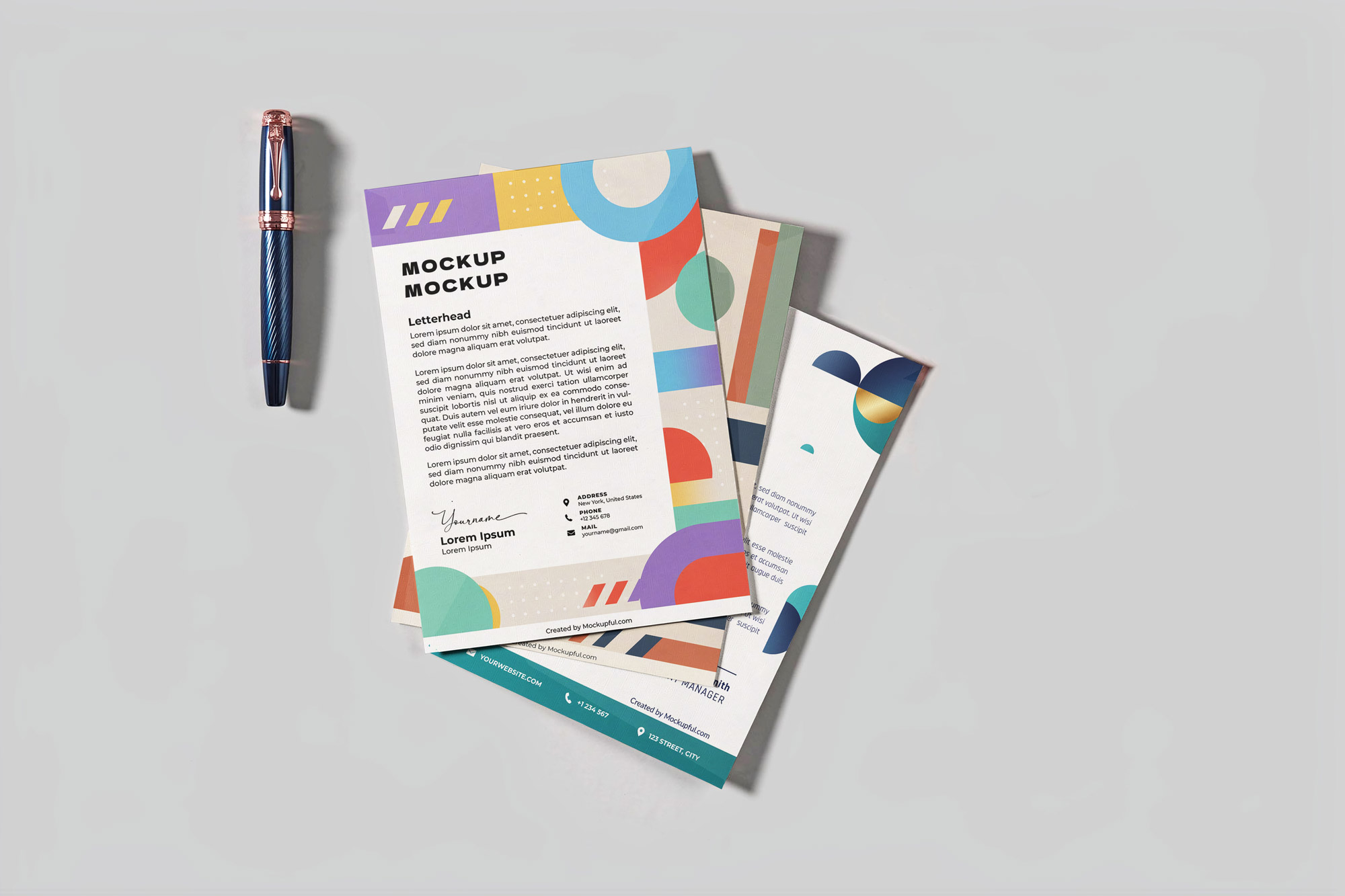 Free Letterhead Mockup