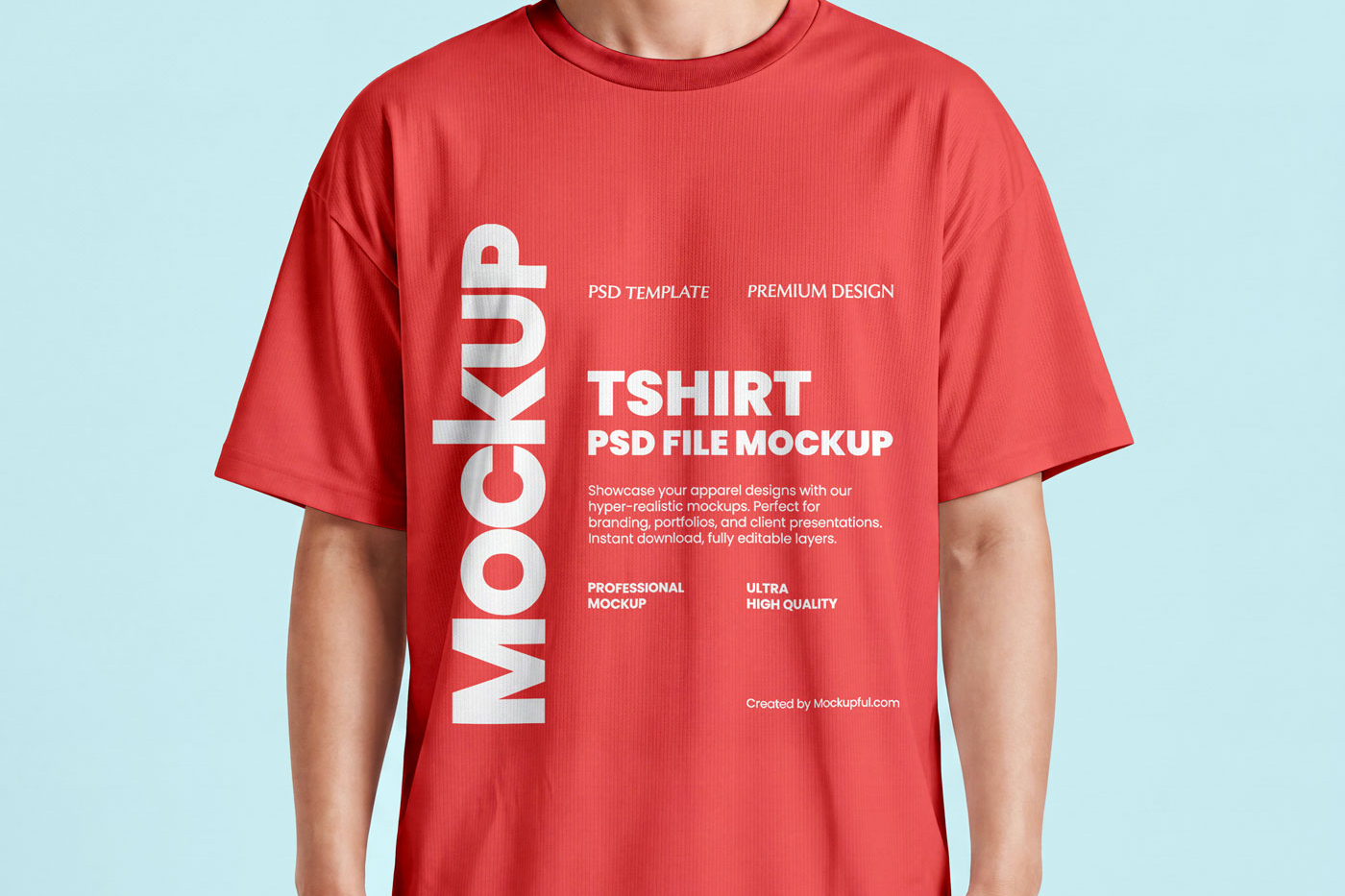 Free Man Wearing Oversize T-Shirt Mockup