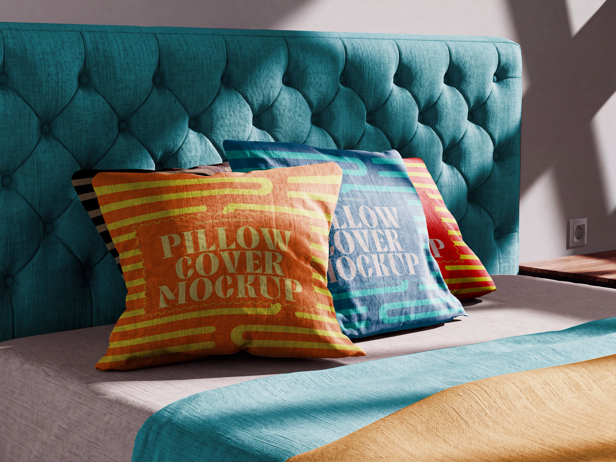 Free Fabric Pillow Mockup