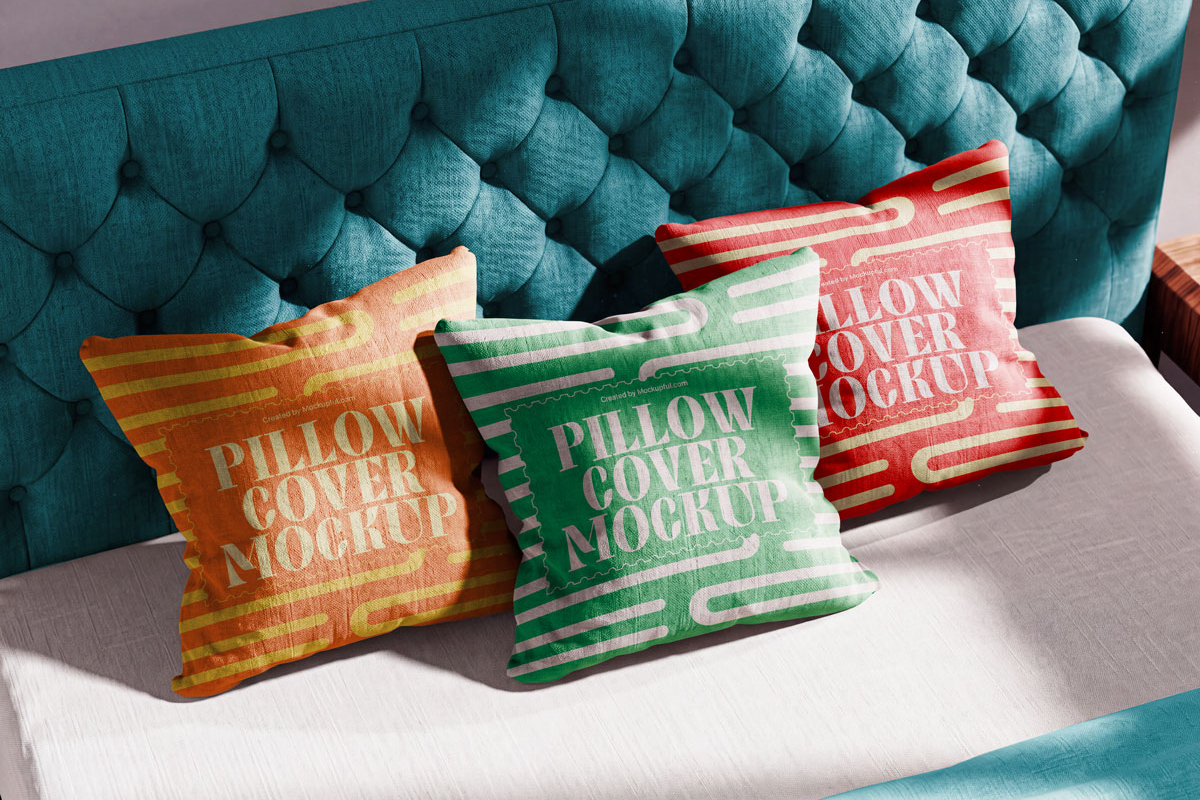 Free Fabric Pillow Mockup