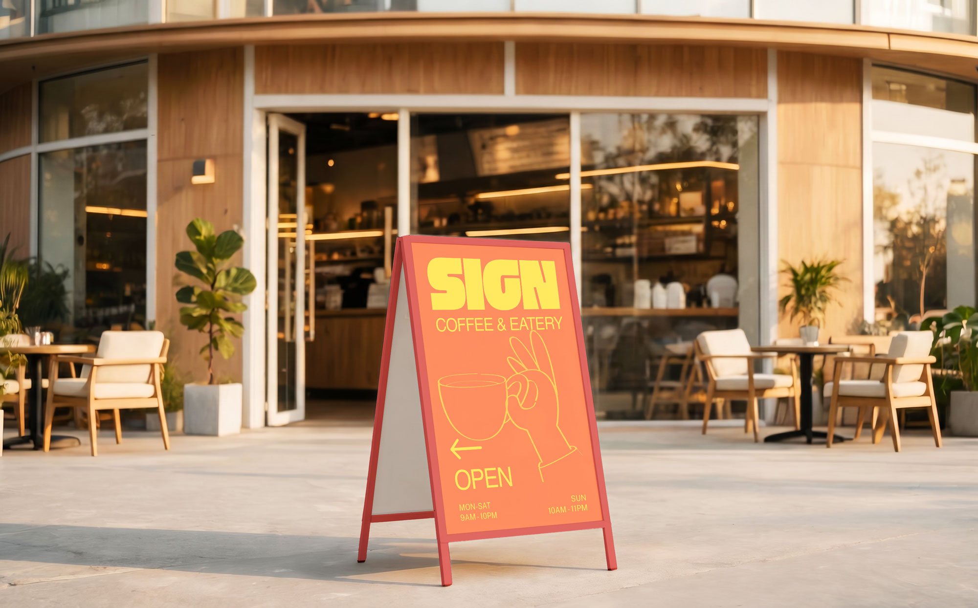 Free Street Stand Mockup