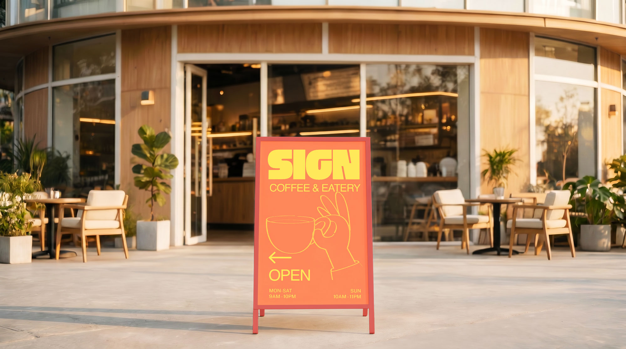 Free Street Stand Mockup