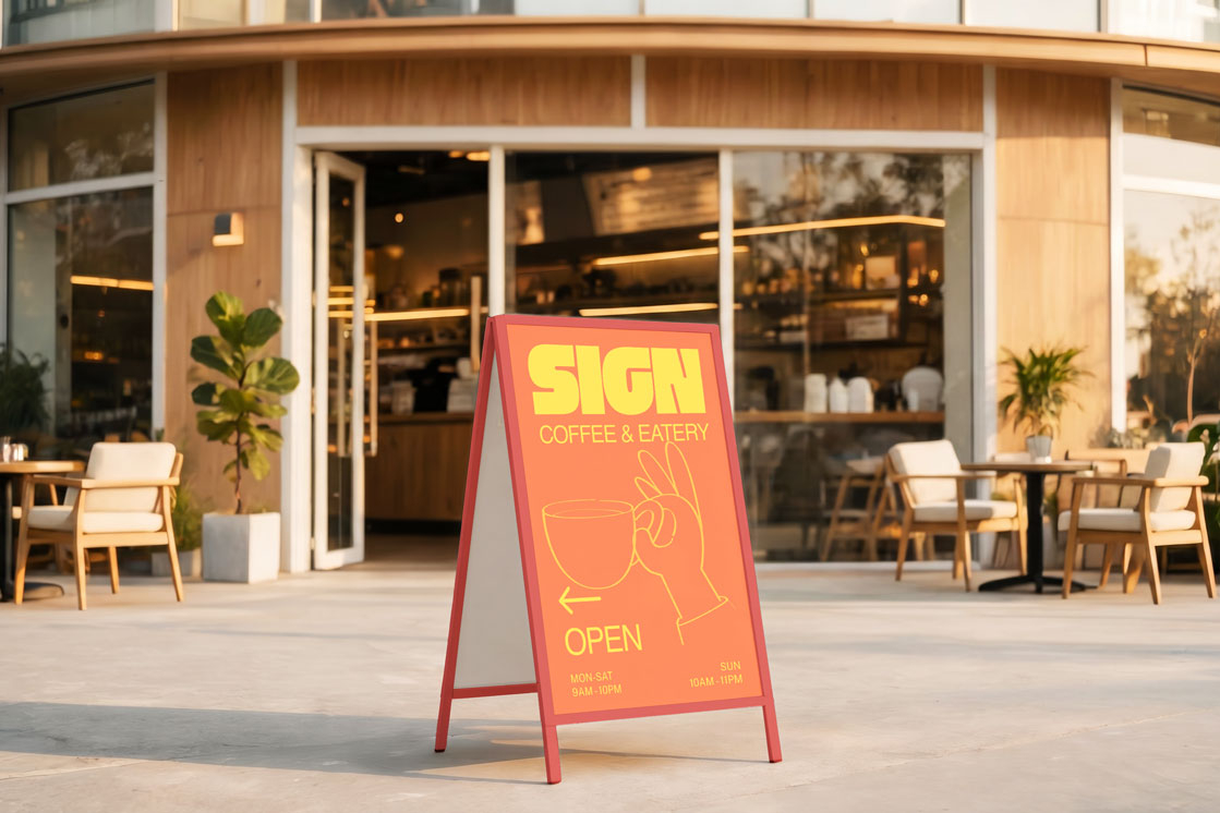 Free Street Stand Mockup