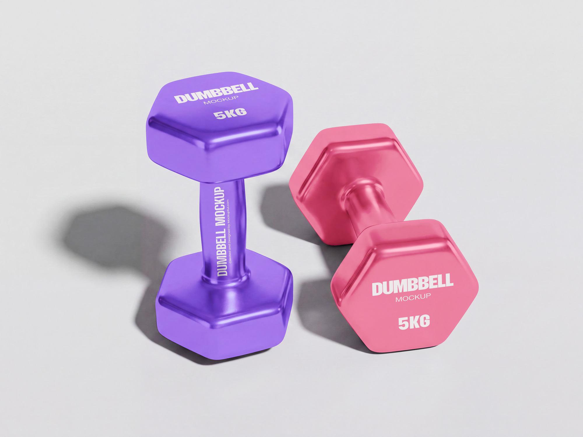 Free Gym Dumbbell Mockup