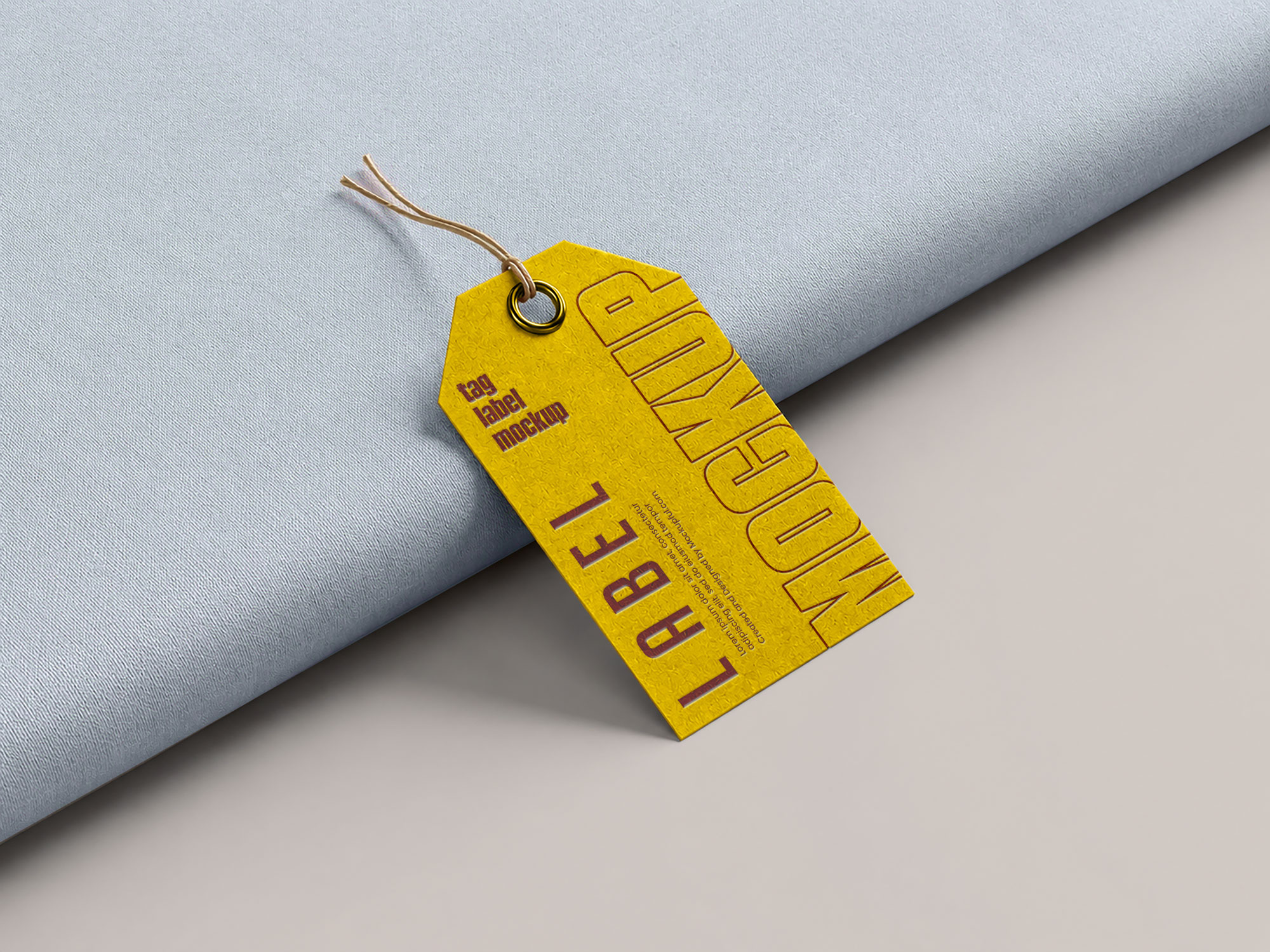 Free Kraft Label Tag Mockup
