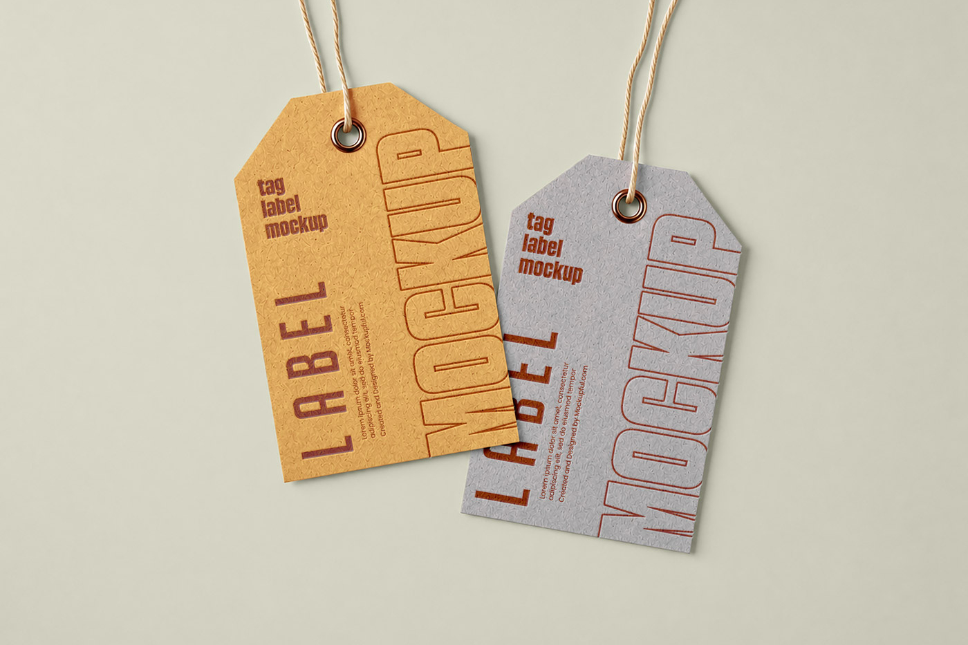 Kraft Label Tag Mockup