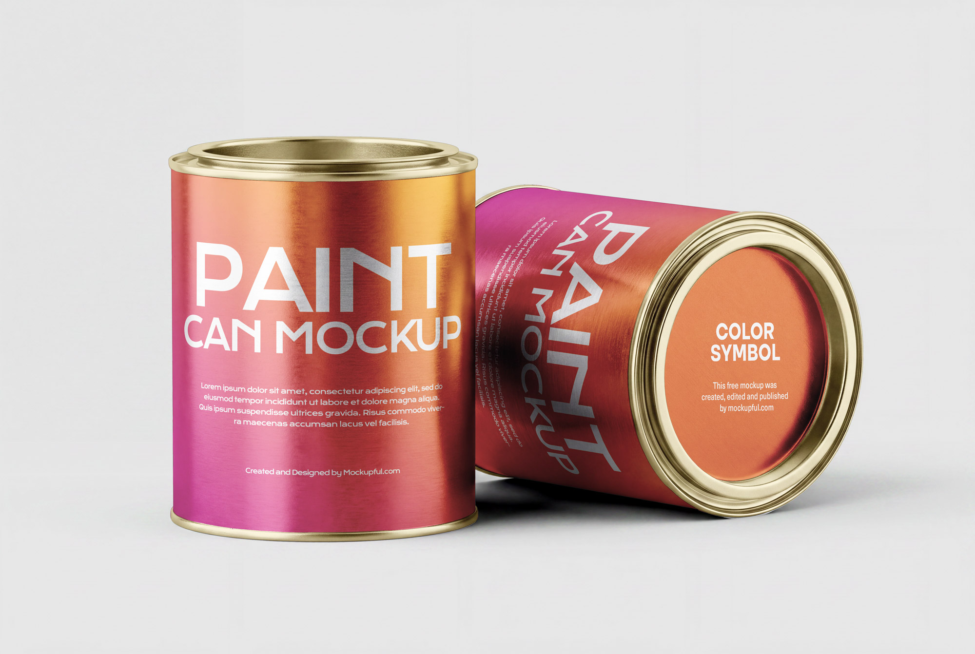 Free Paint Can Mockup