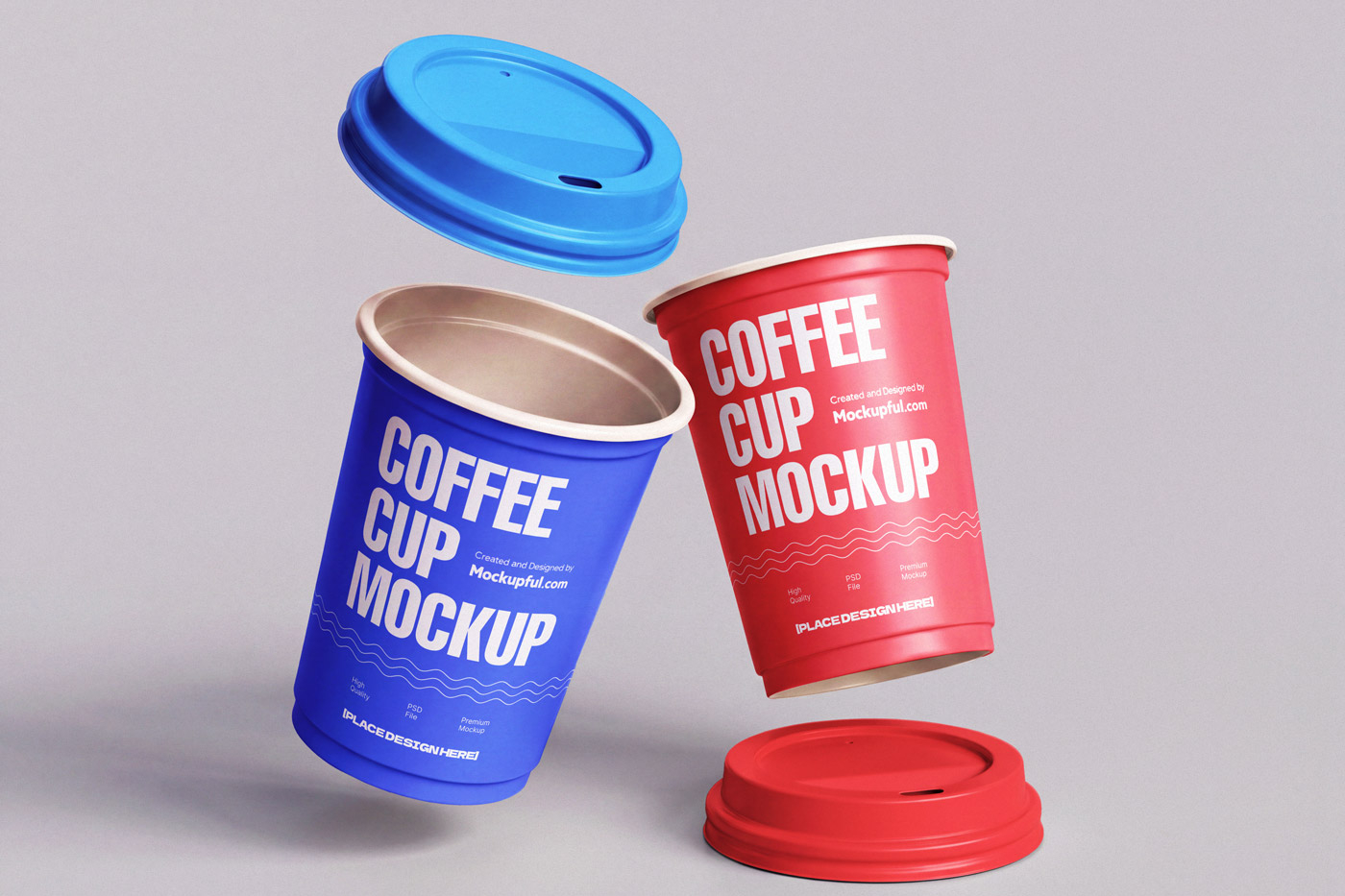 Free Plastic Coffee Cup Mockup