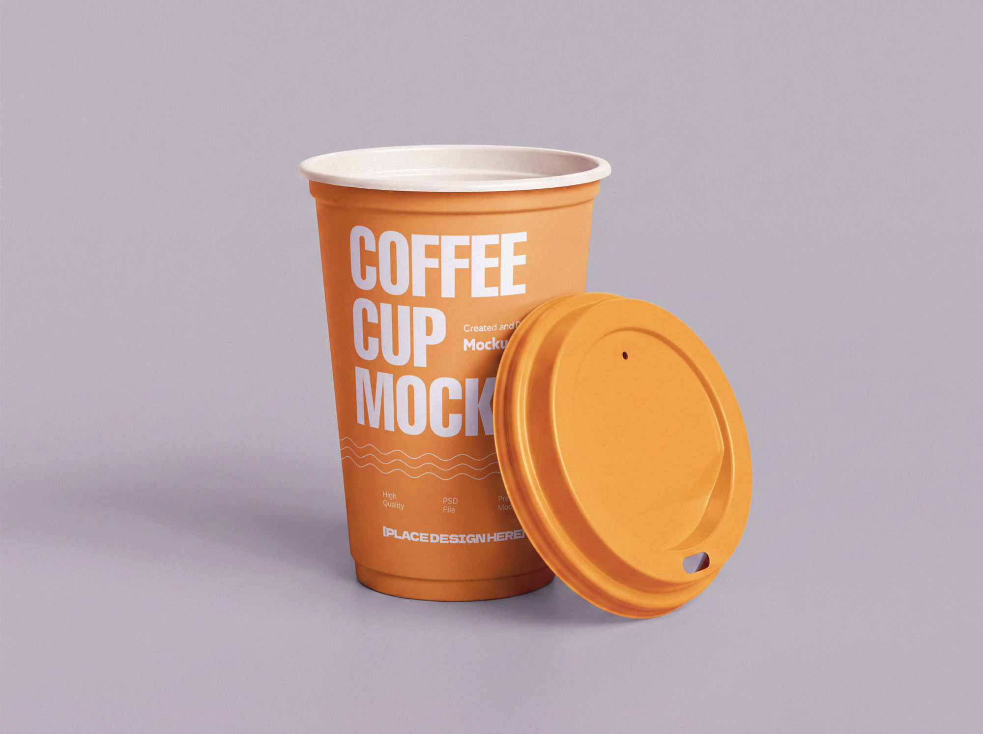 Free Plastic Coffee Cup Mockup