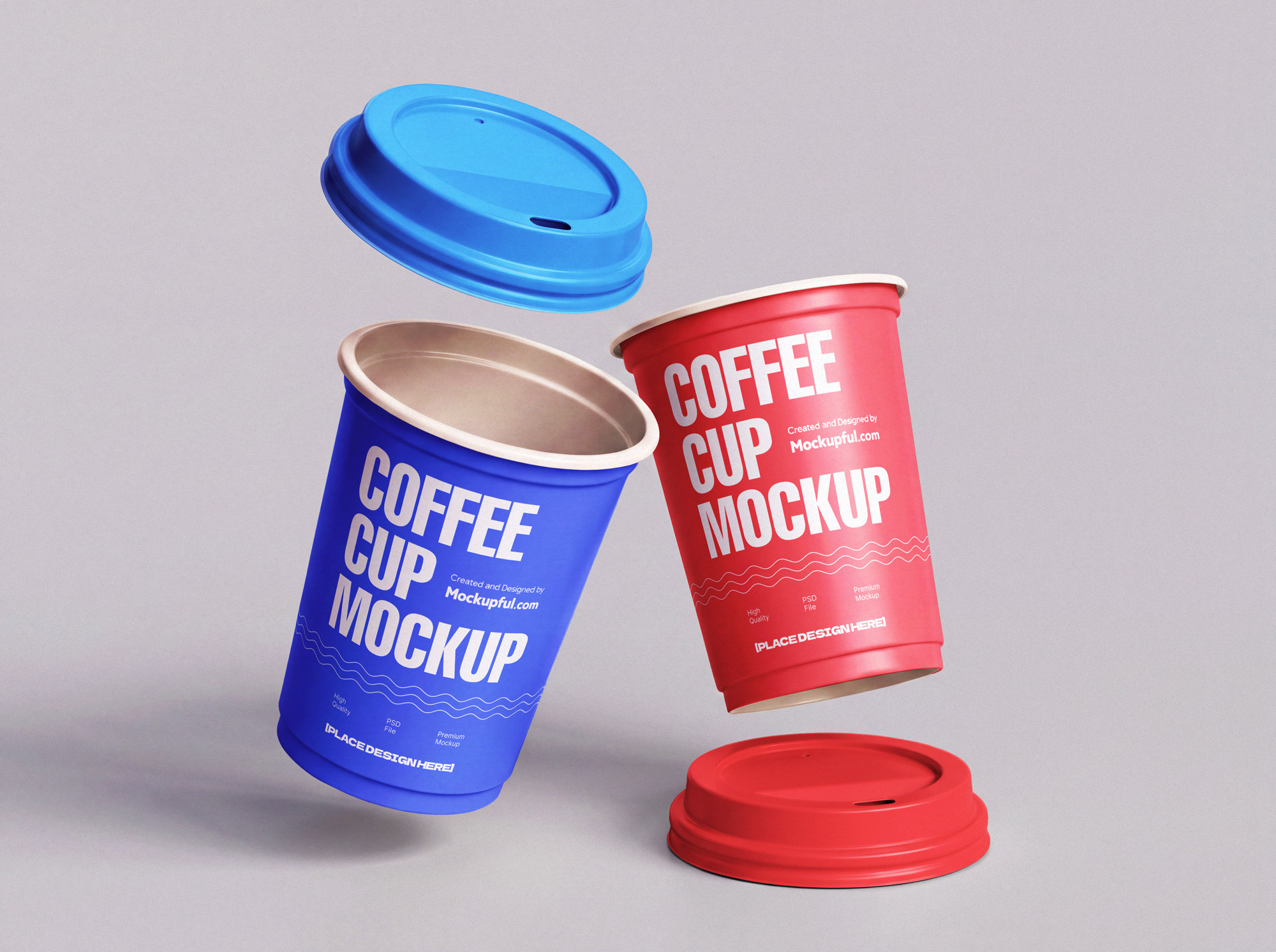 Free Plastic Coffee Cup Mockup