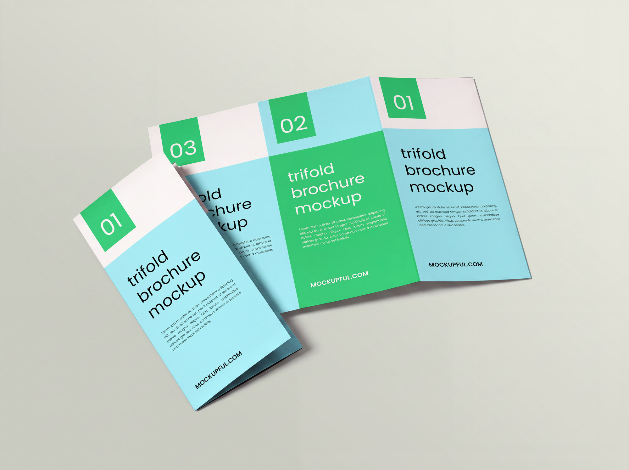 Free A4 Trifold Brochure Mockup