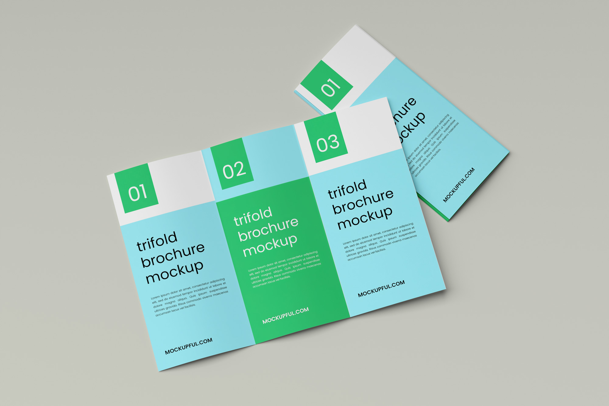Free A4 Trifold Brochure Mockup