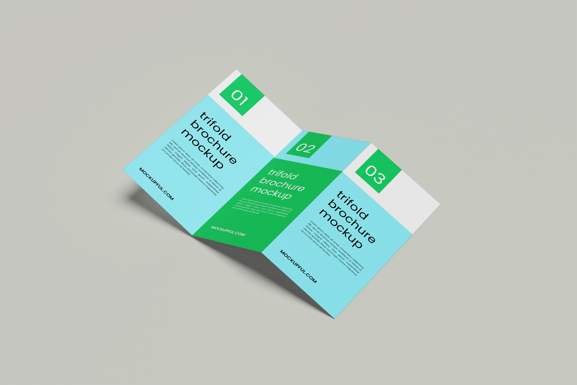 Free A4 Trifold Brochure Mockup