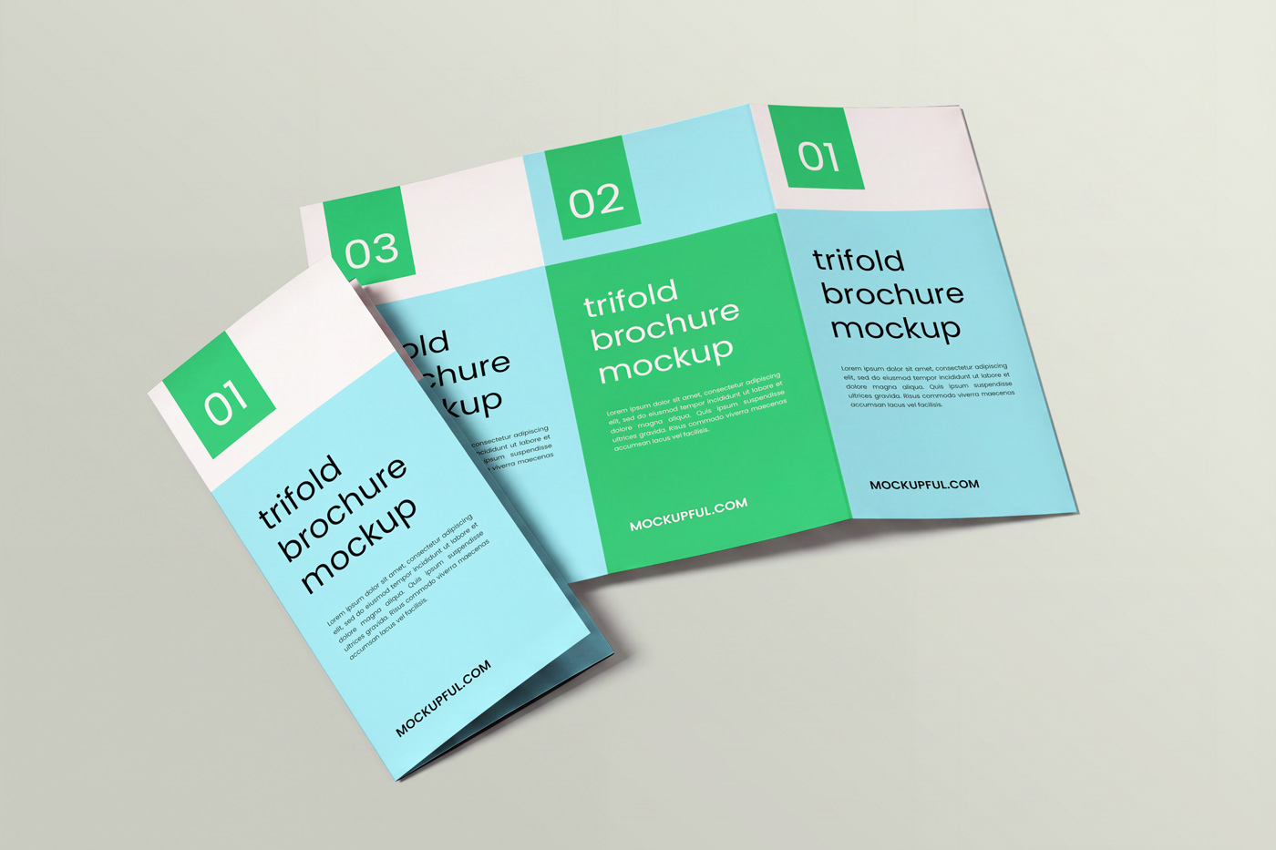 Free A4 Trifold Brochure Mockup