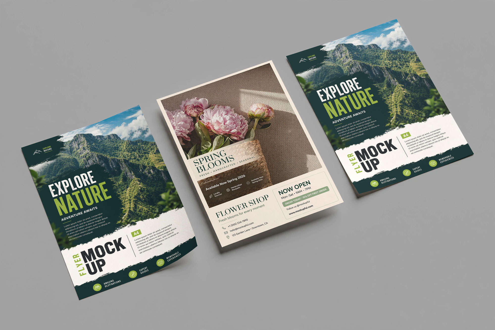 Free A4 Paper Flyer Mockup