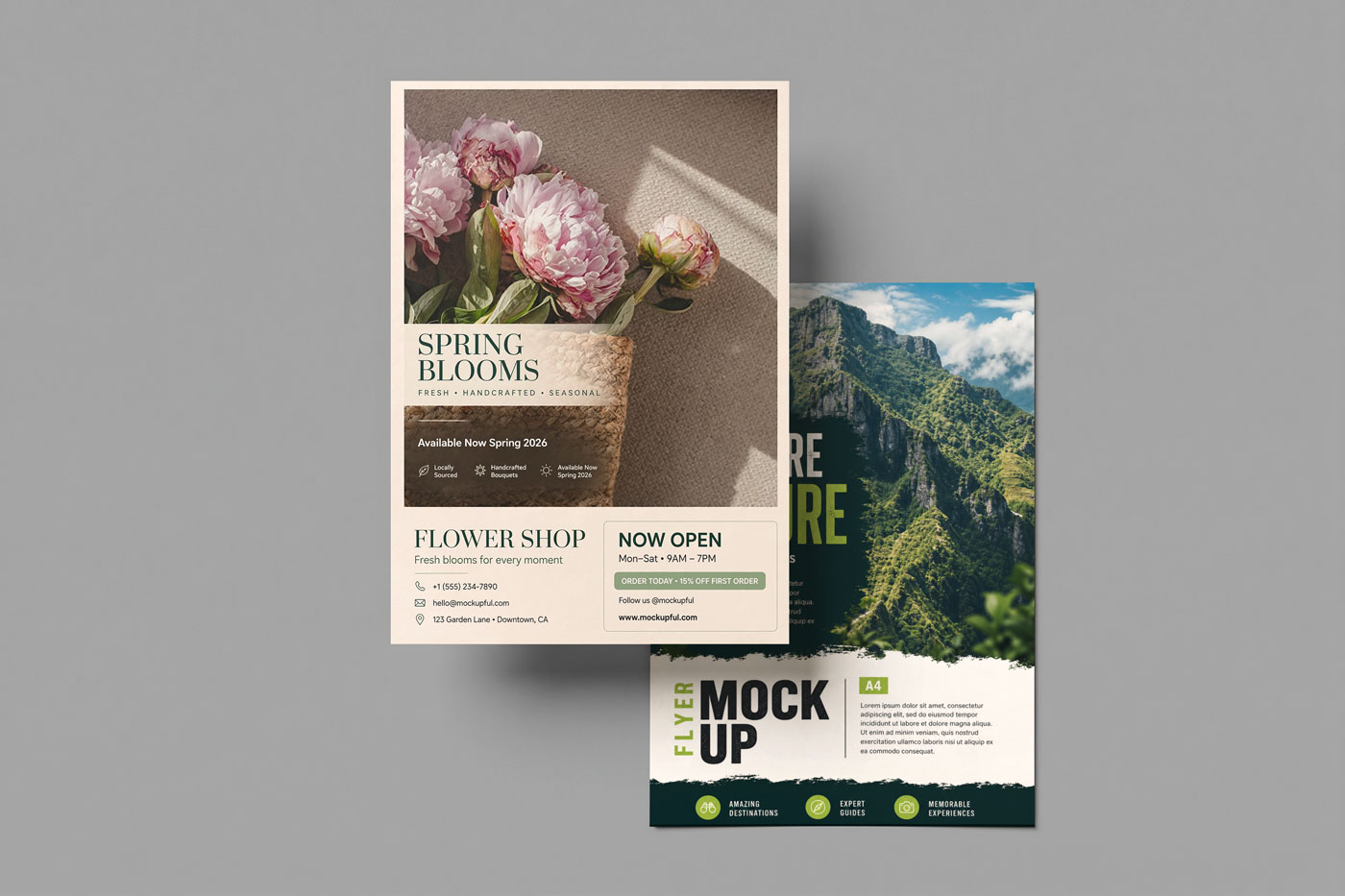 Free A4 Paper Flyer Mockup