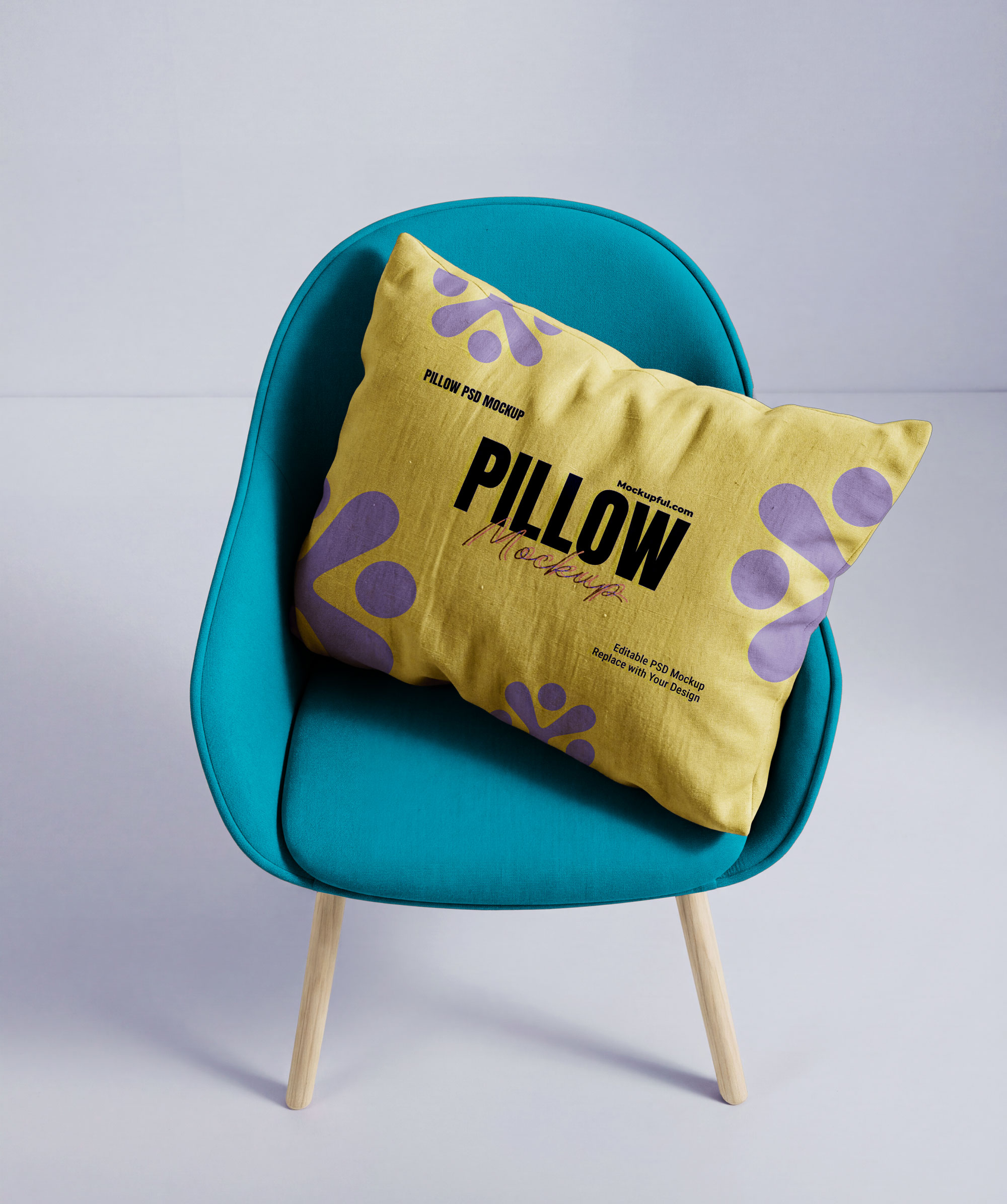Free Pillow on Chair Mockup