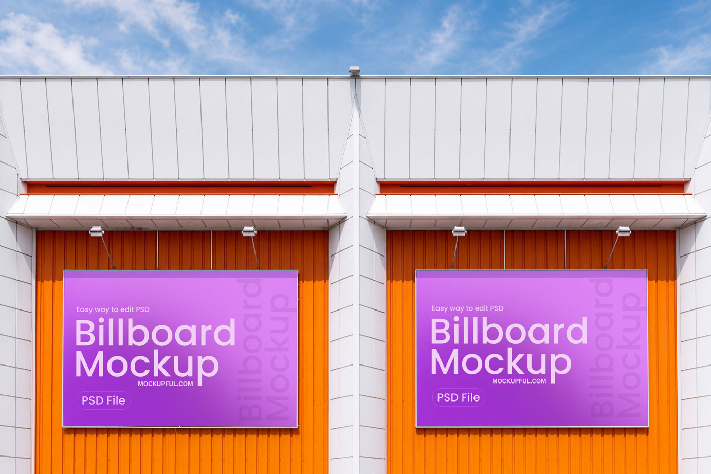 Free Wall Mall Billboard Mockup