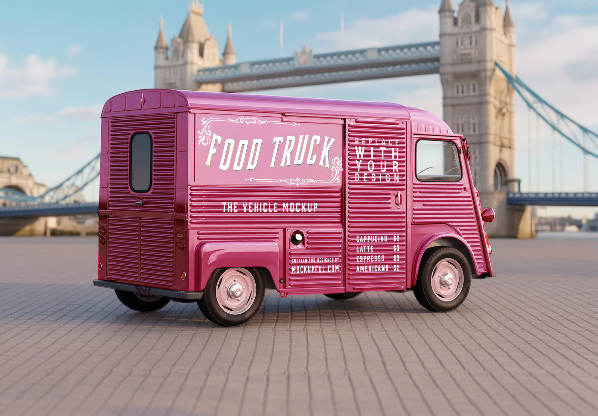 Free Food Truck Mockup