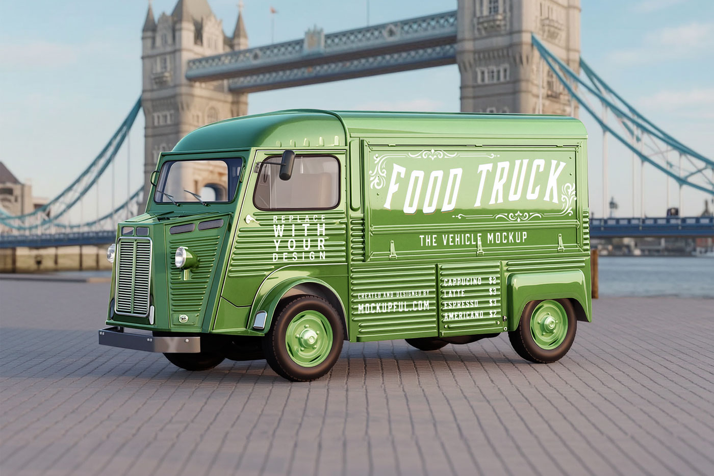 Free Food Truck Mockup