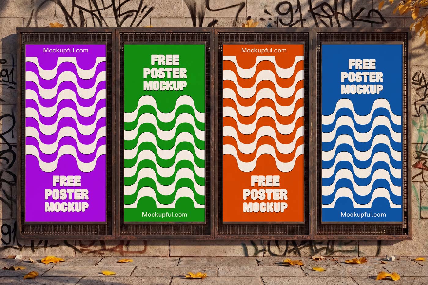 Free Wall Street Poster Mockup