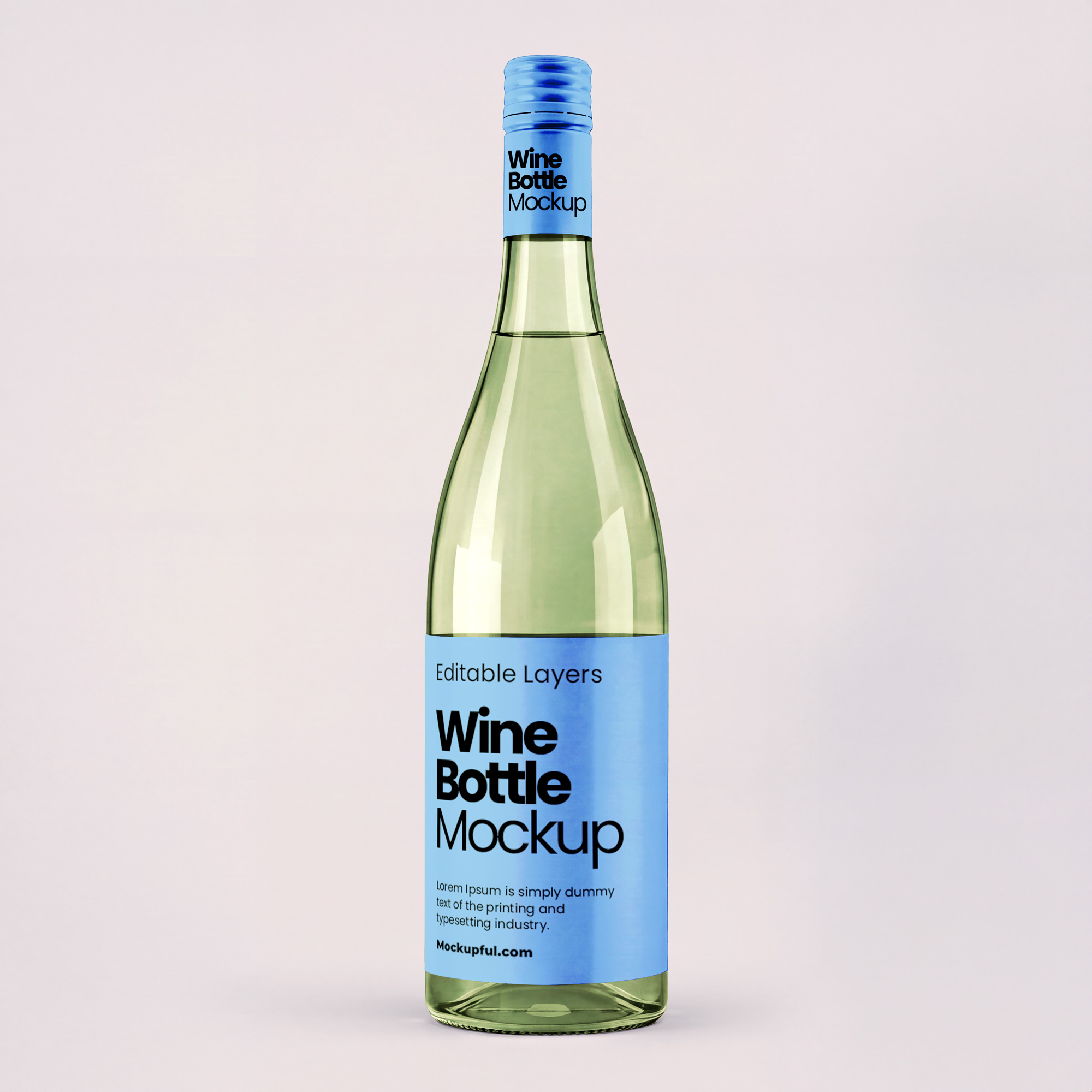 Free Wine Bottle Mockup