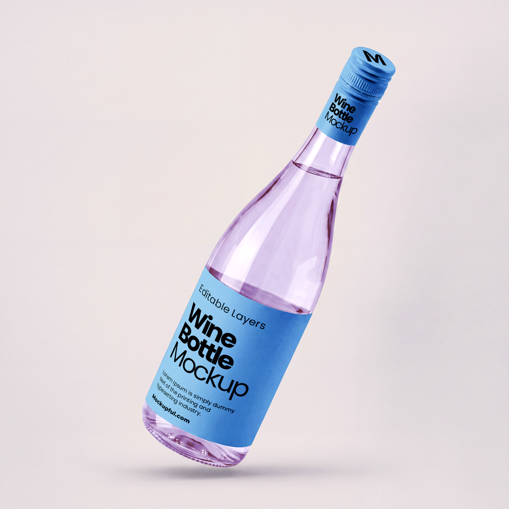 Free Wine Bottle Mockup