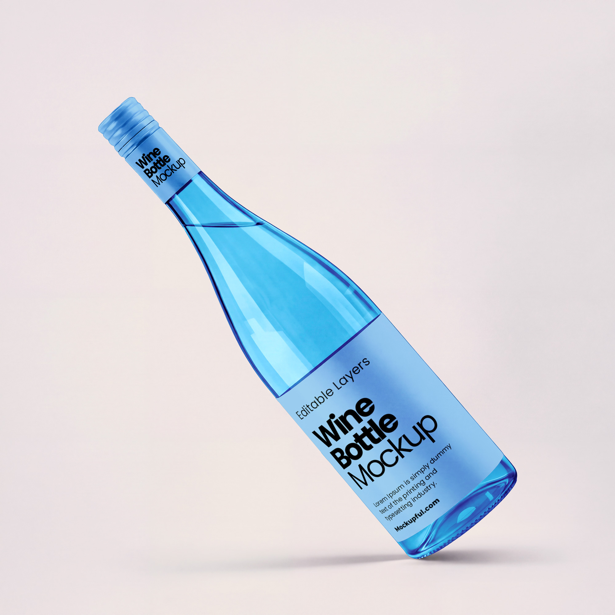 Free Wine Bottle Mockup