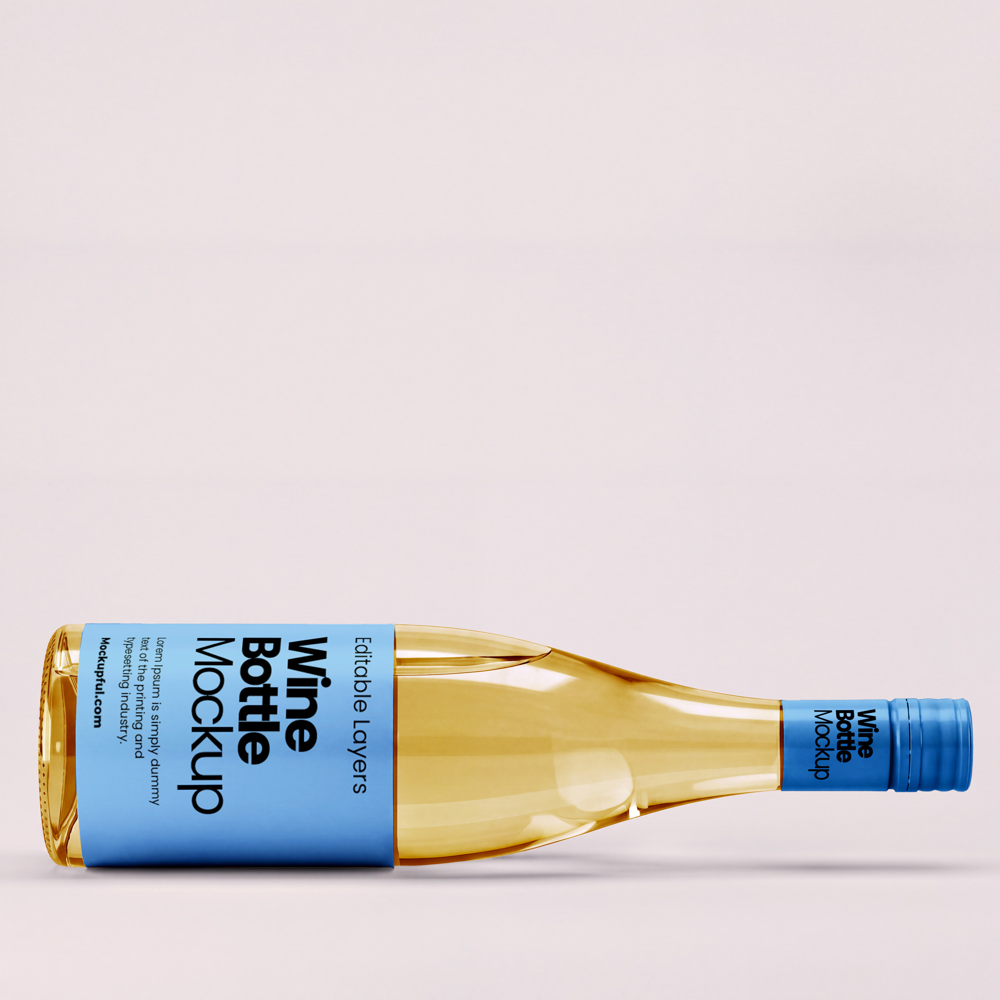 Free Wine Bottle Mockup