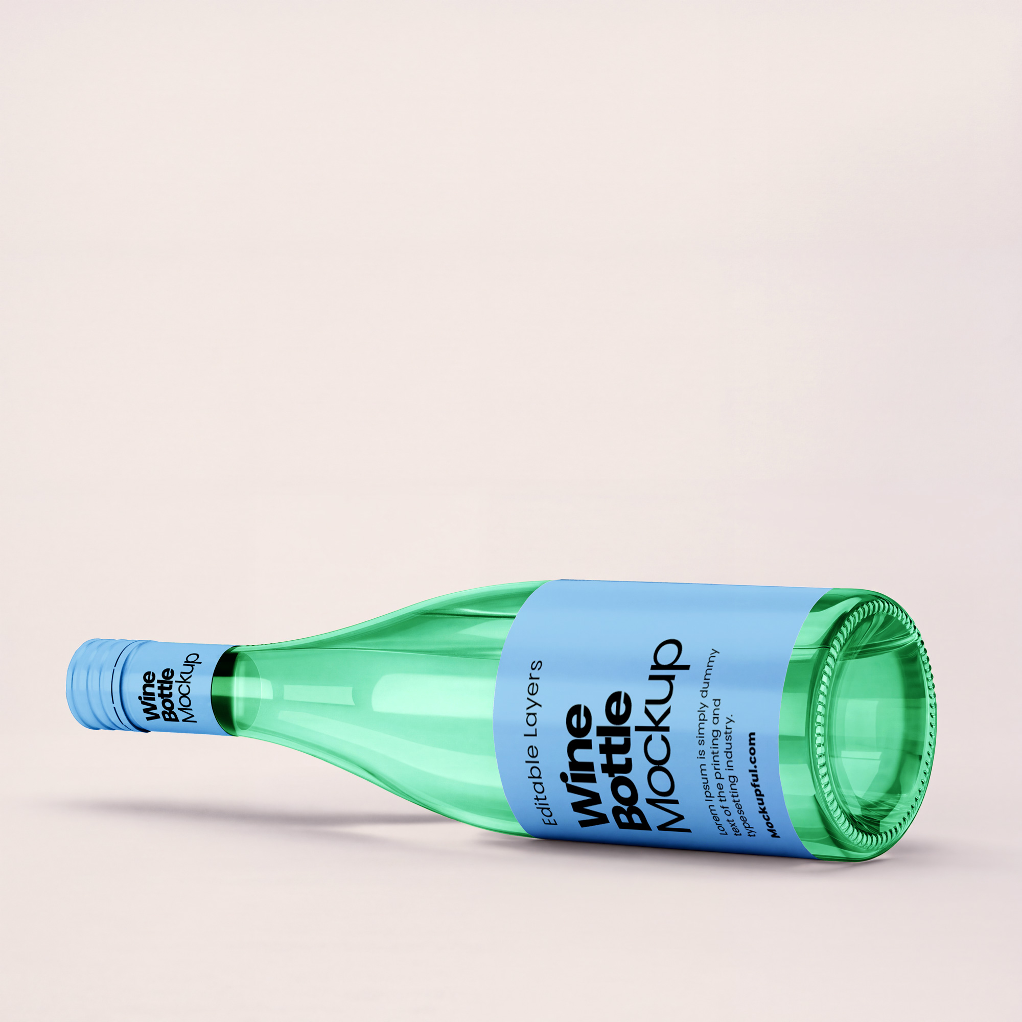 Free Wine Bottle Mockup