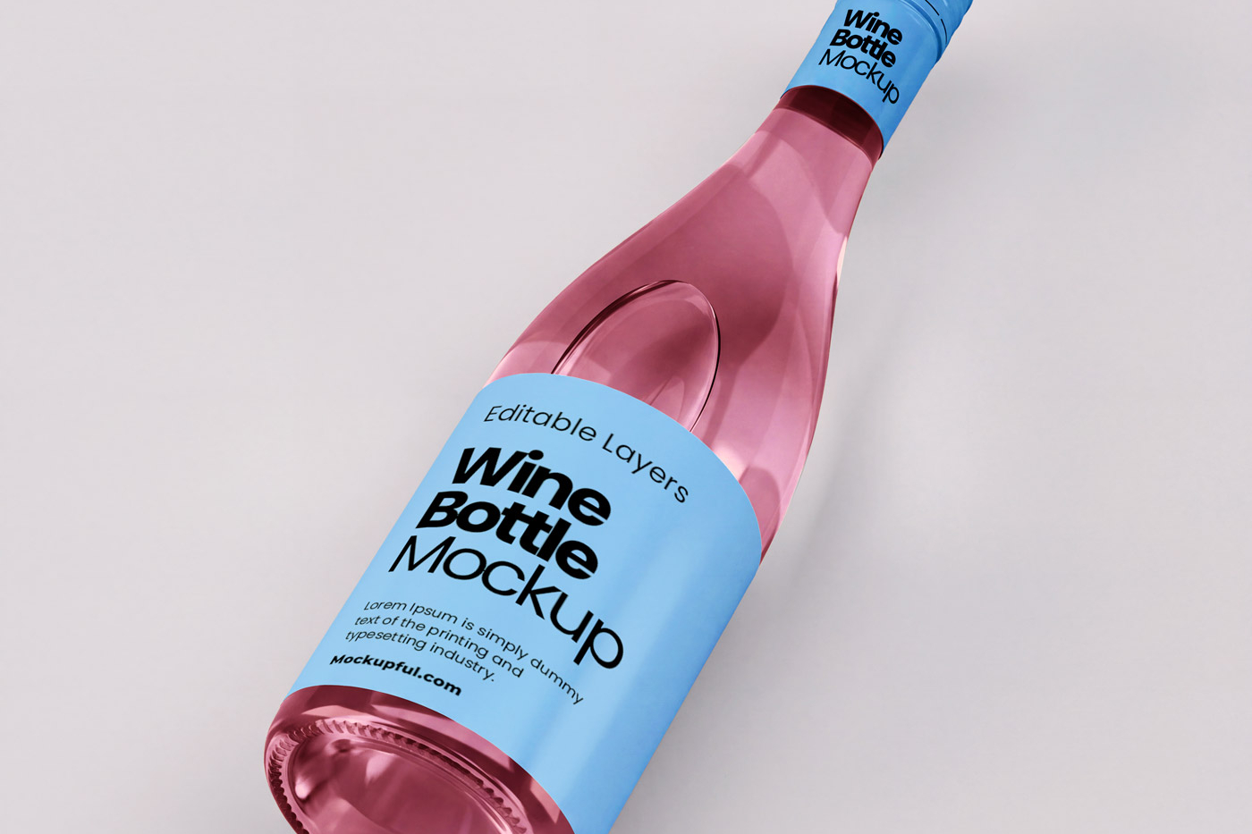 Free Wine Bottle Mockup