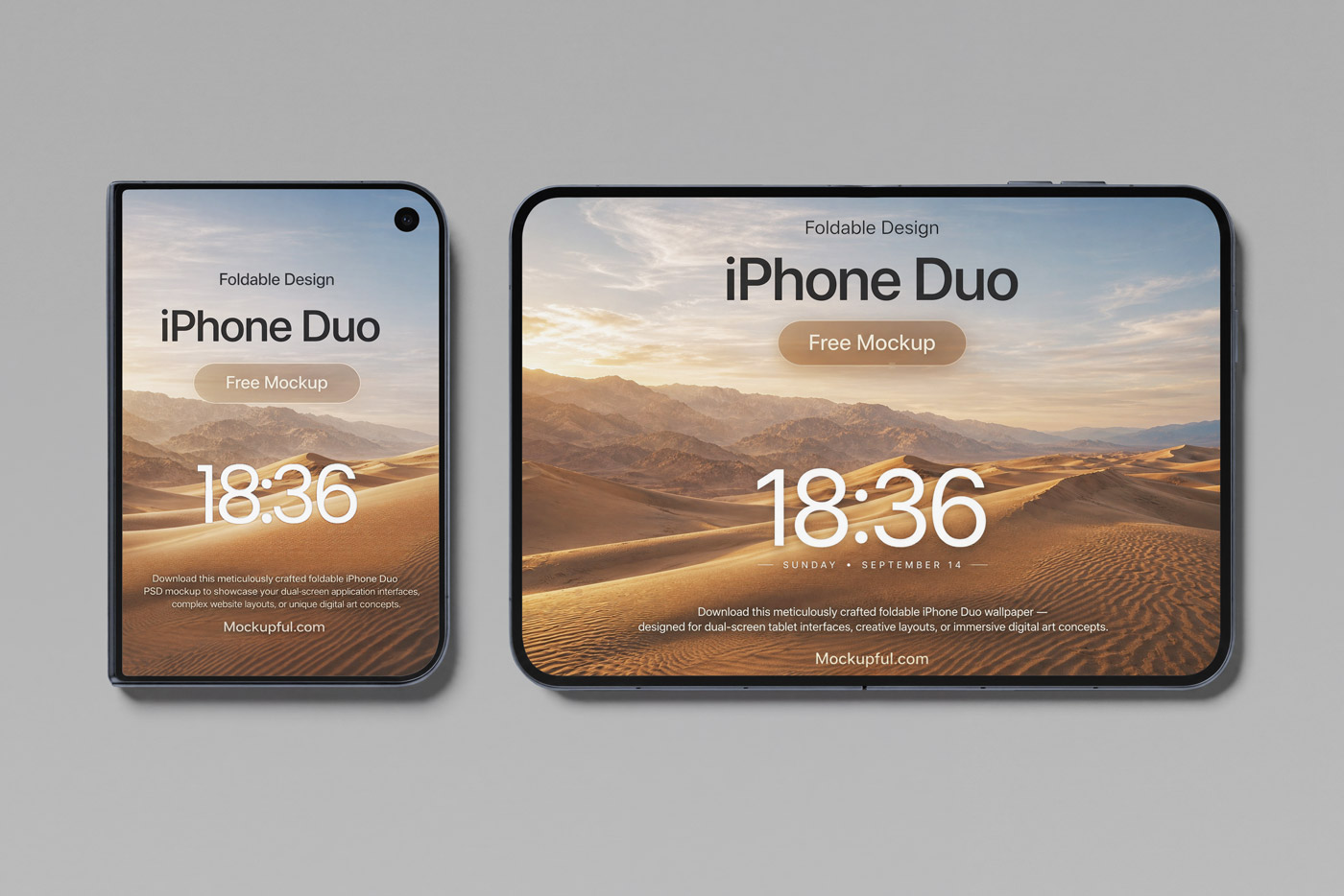 Free iPhone Duo Mockup
