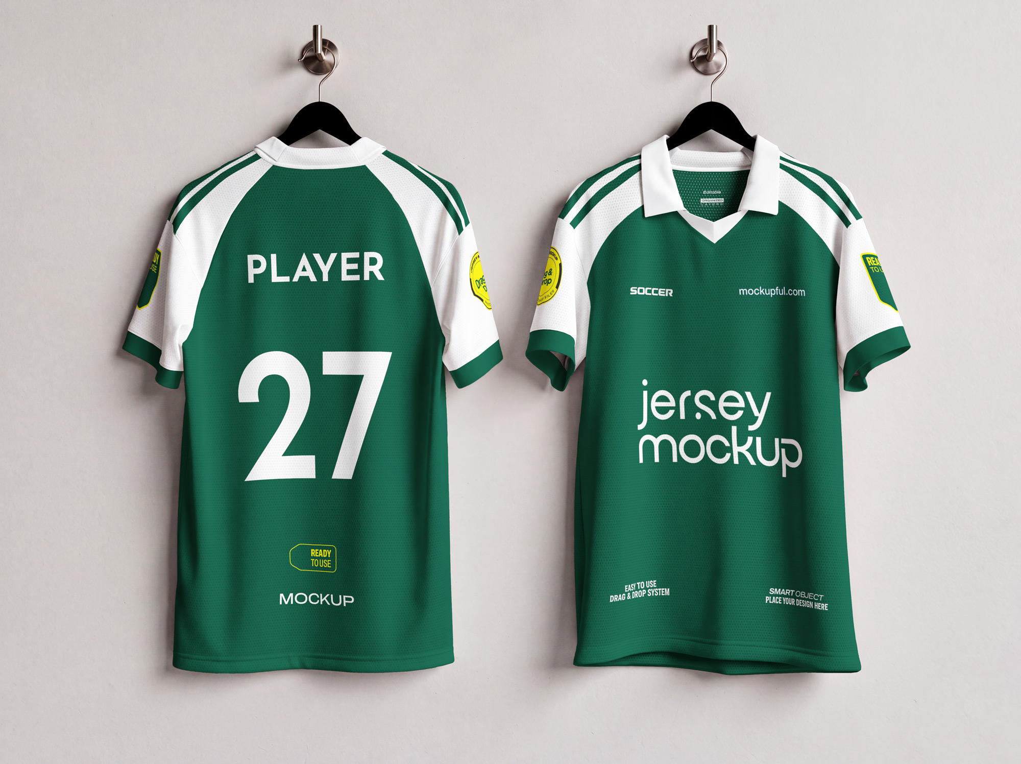 Free Soccer Jersey Mockup